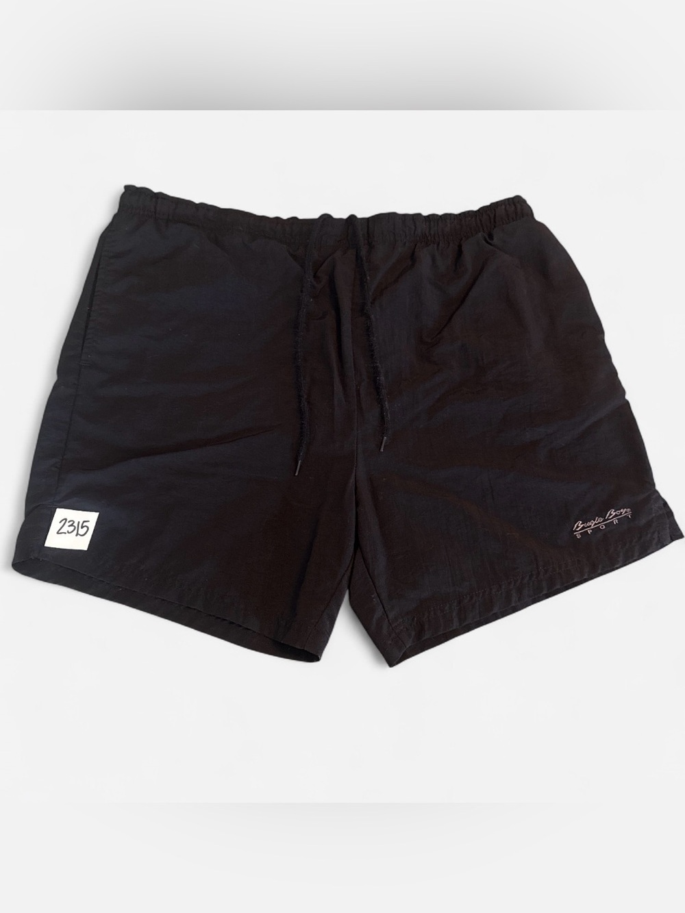 Bugle Boy Black Athletic Drawstring Shorts